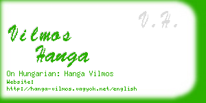 vilmos hanga business card